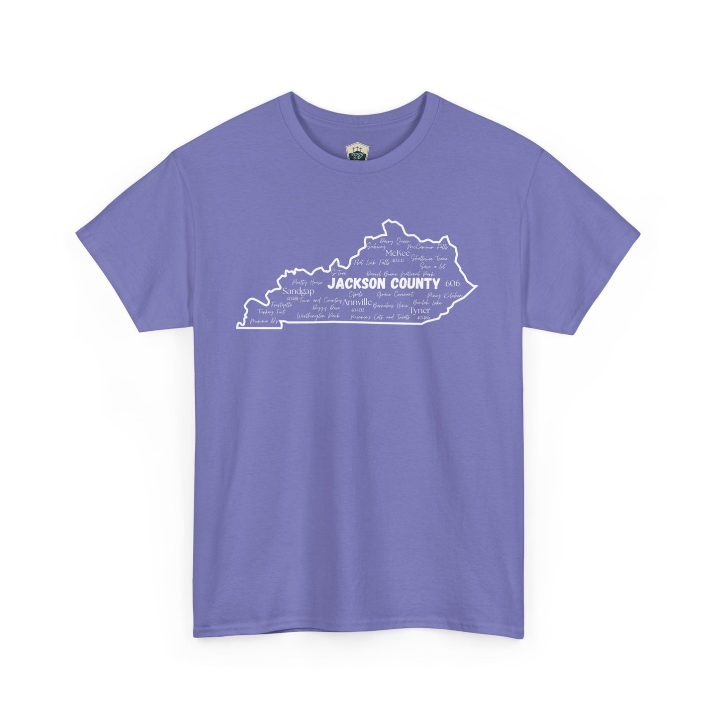 Jackson County Unisex Heavy Cotton Tee - Casual Wear, State Pride, Gift for Him/Her, Travel Souvenir, Kentucky apparel