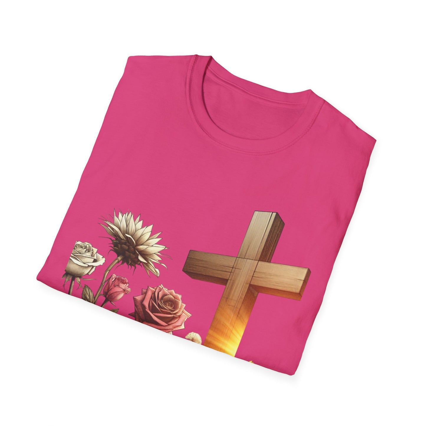 Faith Floral Unisex T-Shirt - Inspirational Gift, Religious Apparel, Spring Fashion, Graphic Tee, Church Outing