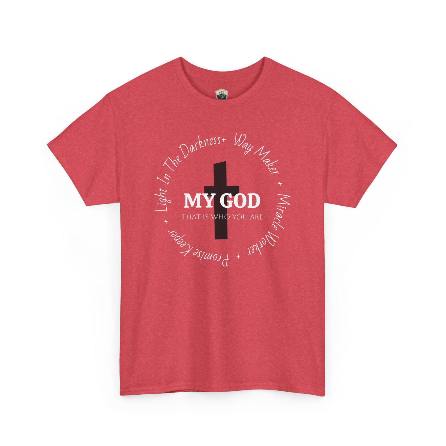 My God Unisex Heavy Cotton Tee, Casual Graphic Shirt, Gift for Spiritual Seekers, Everyday Wear, Inspirational T-Shirt