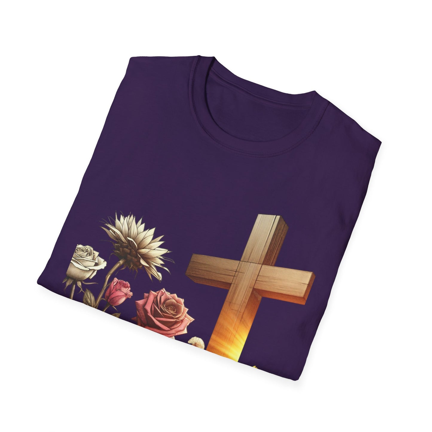 Faith Floral Unisex T-Shirt - Inspirational Gift, Religious Apparel, Spring Fashion, Graphic Tee, Church Outing
