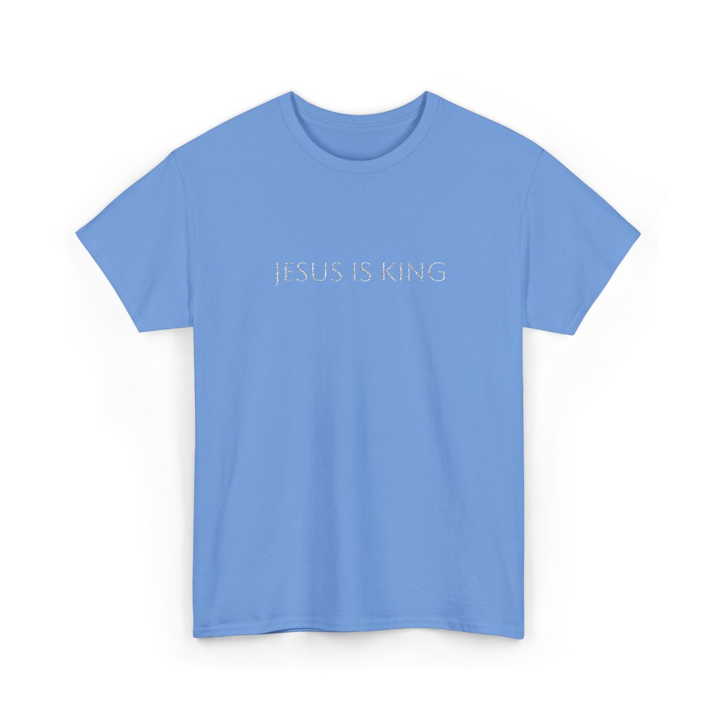 Embroidered Jesus is King Unisex Cotton Tee, Inspirational T-Shirt, Christian Gift, Faith-Based Apparel, Casual Wear, Religious Statement Top