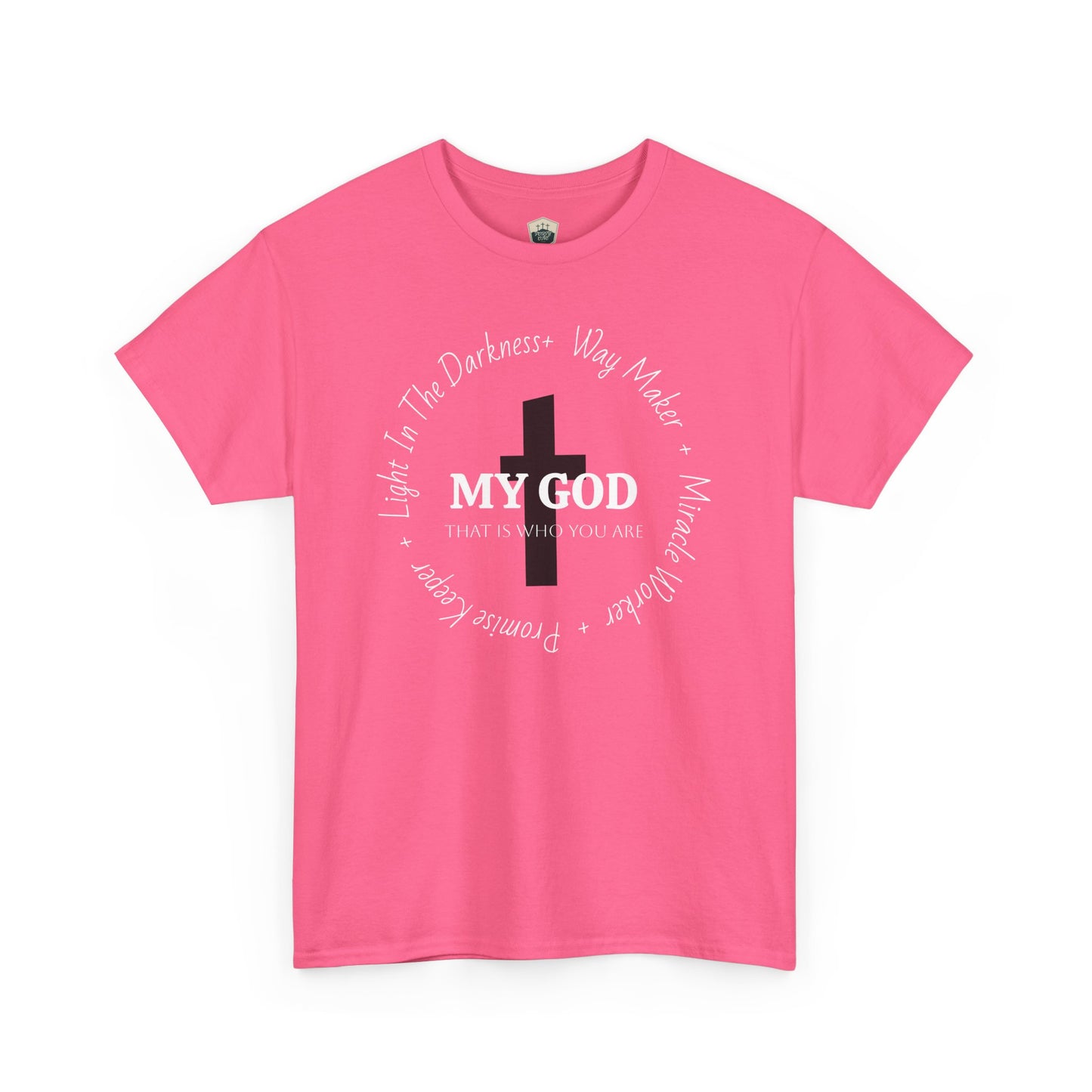 My God Unisex Heavy Cotton Tee, Casual Graphic Shirt, Gift for Spiritual Seekers, Everyday Wear, Inspirational T-Shirt