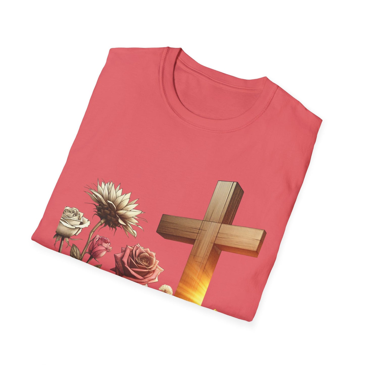 Faith Floral Unisex T-Shirt - Inspirational Gift, Religious Apparel, Spring Fashion, Graphic Tee, Church Outing
