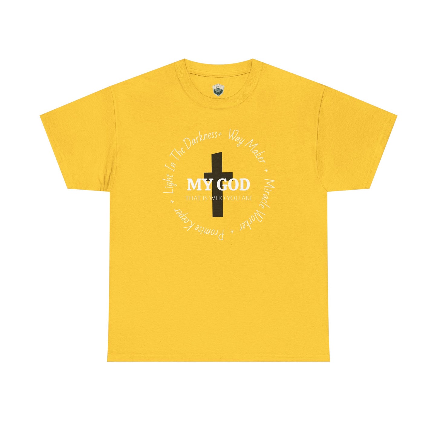 My God Unisex Heavy Cotton Tee, Casual Graphic Shirt, Gift for Spiritual Seekers, Everyday Wear, Inspirational T-Shirt
