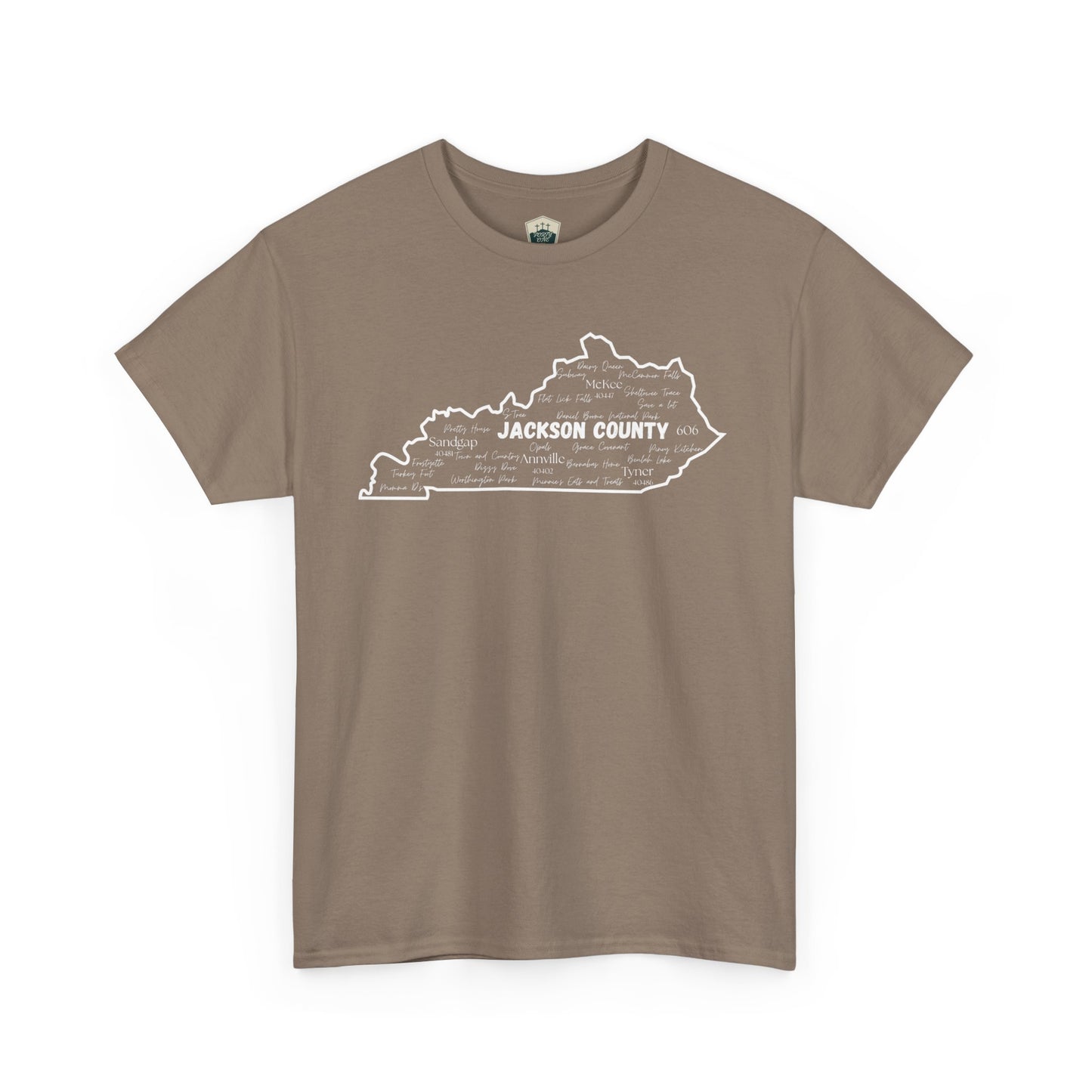 Jackson County Unisex Heavy Cotton Tee - Casual Wear, State Pride, Gift for Him/Her, Travel Souvenir, Kentucky apparel