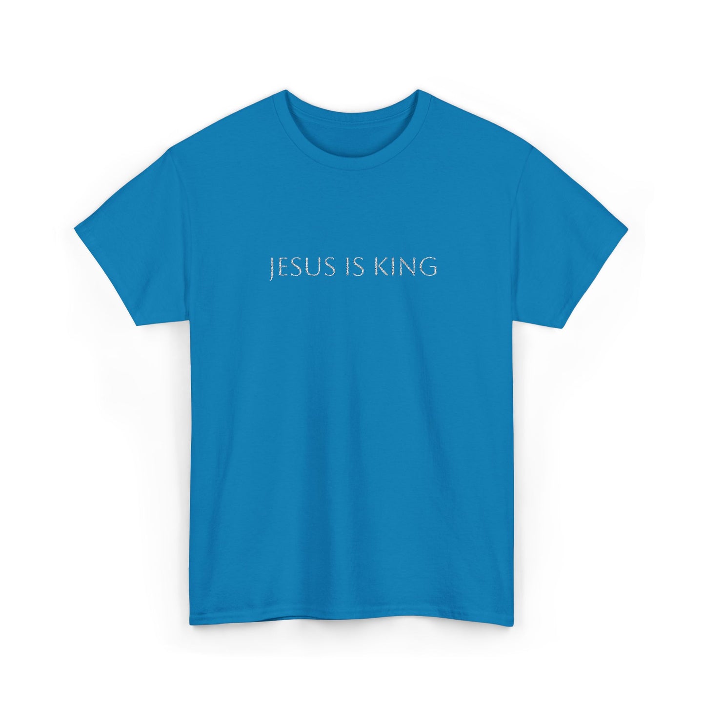 Embroidered Jesus is King Unisex Cotton Tee, Inspirational T-Shirt, Christian Gift, Faith-Based Apparel, Casual Wear, Religious Statement Top