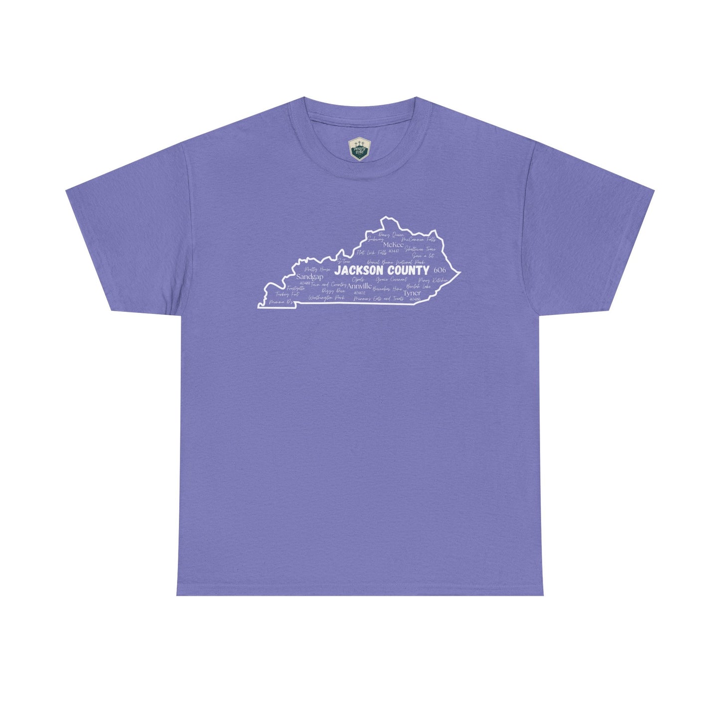 Jackson County Unisex Heavy Cotton Tee - Casual Wear, State Pride, Gift for Him/Her, Travel Souvenir, Kentucky apparel