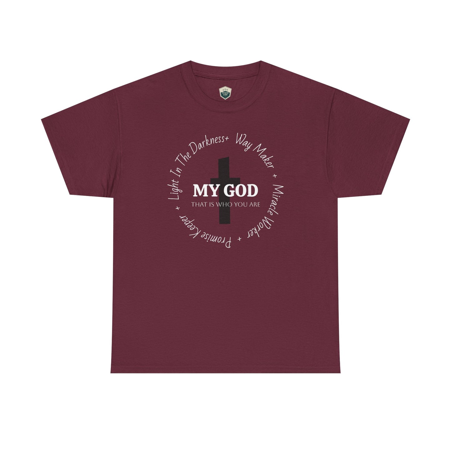 My God Unisex Heavy Cotton Tee, Casual Graphic Shirt, Gift for Spiritual Seekers, Everyday Wear, Inspirational T-Shirt