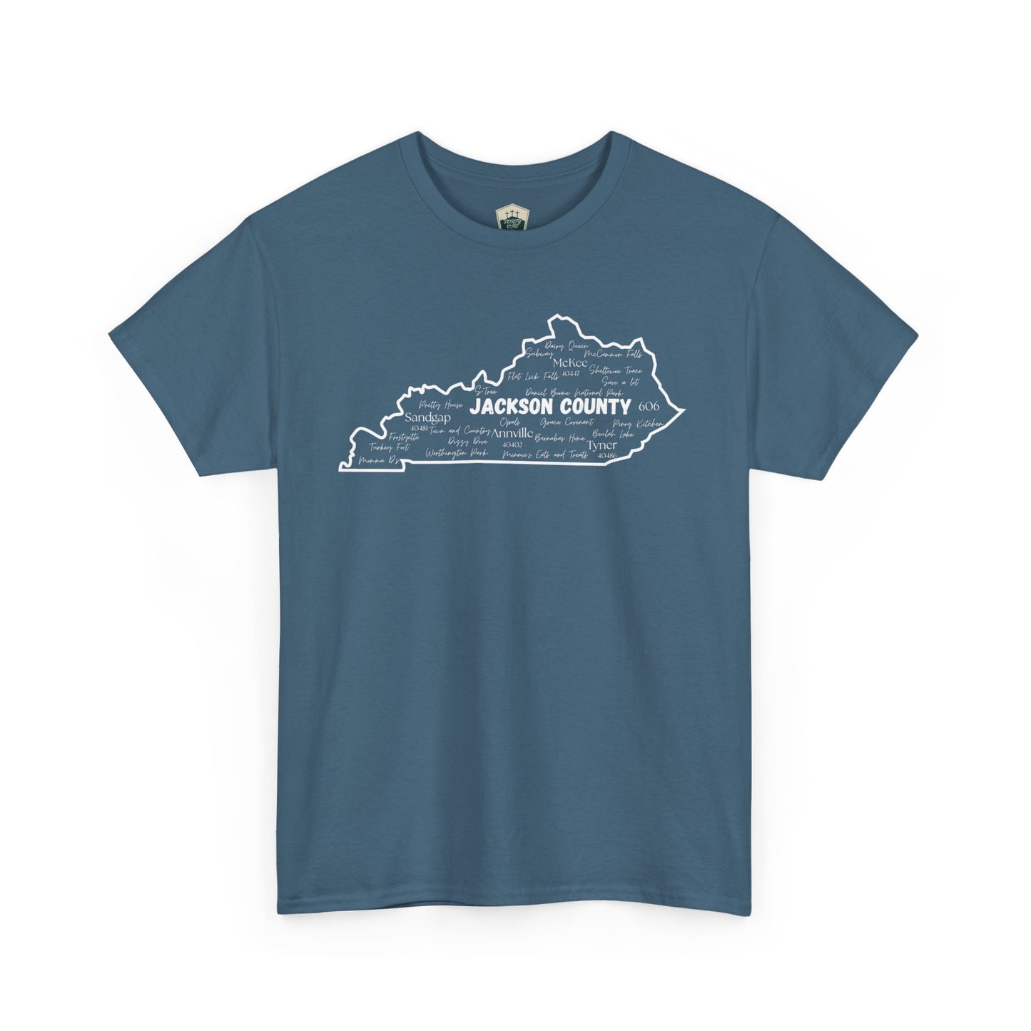 Jackson County Unisex Heavy Cotton Tee - Casual Wear, State Pride, Gift for Him/Her, Travel Souvenir, Kentucky apparel