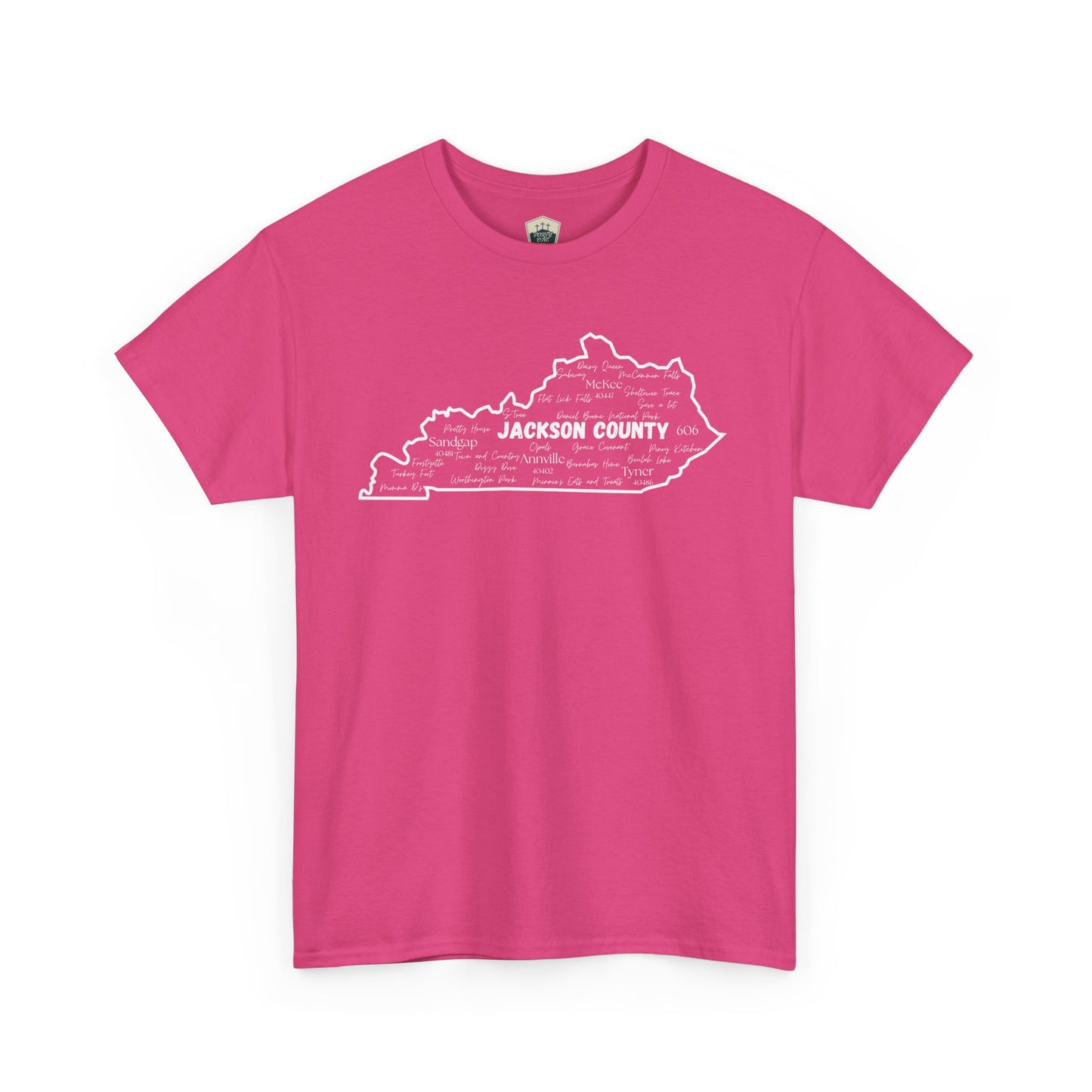 Jackson County Unisex Heavy Cotton Tee - Casual Wear, State Pride, Gift for Him/Her, Travel Souvenir, Kentucky apparel