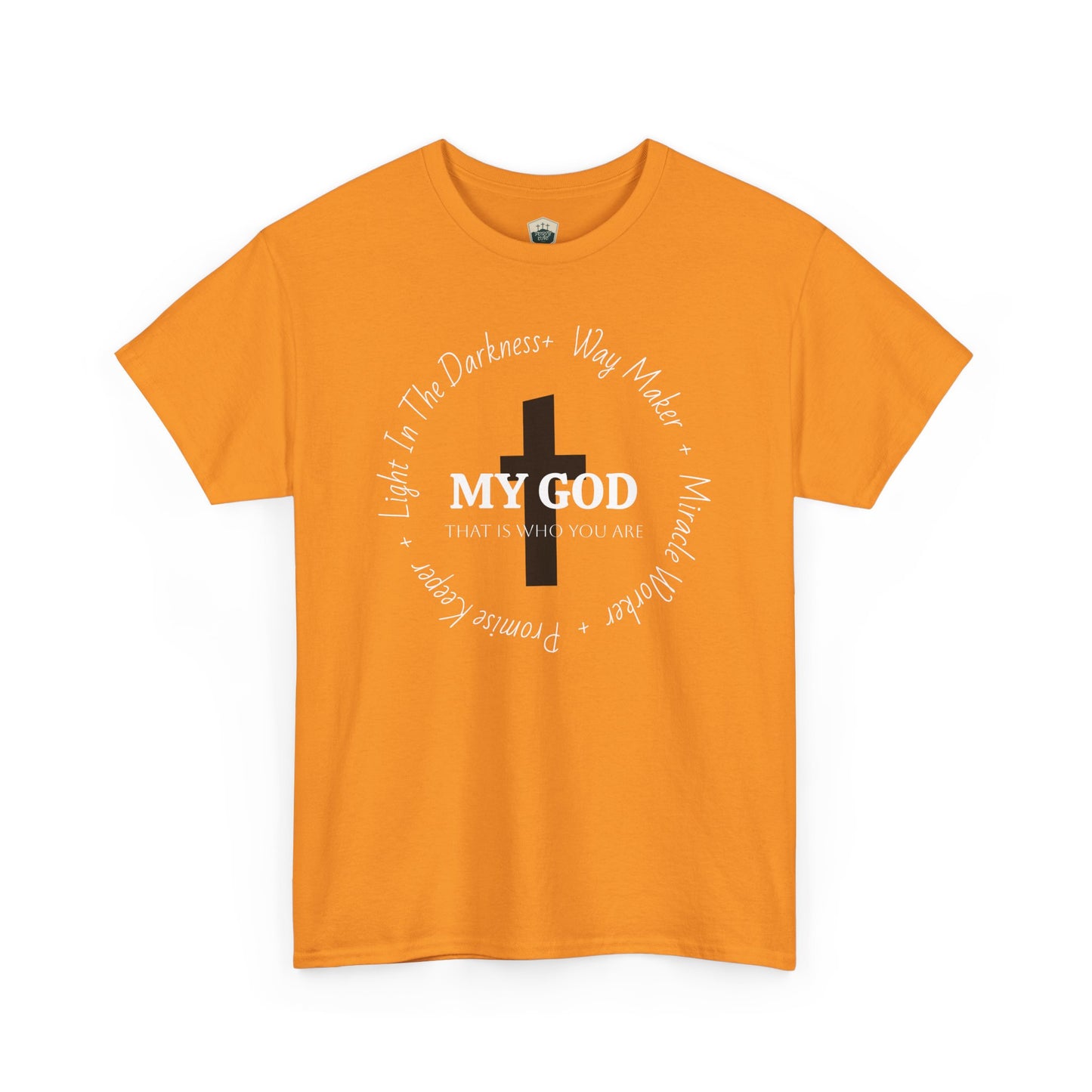 My God Unisex Heavy Cotton Tee, Casual Graphic Shirt, Gift for Spiritual Seekers, Everyday Wear, Inspirational T-Shirt