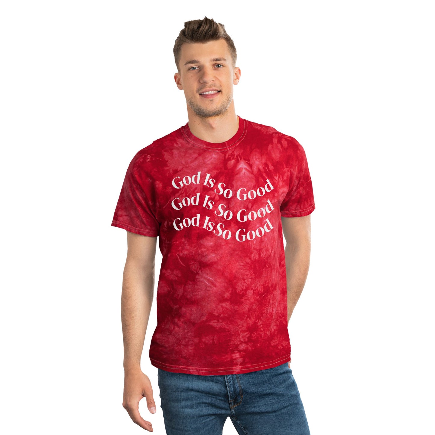 God Is So Good Tie-Dye Tee, Spiritual Shirt, Summer Fashion, Faith-Based Gift, Casual Wear, Inspirational Outfit