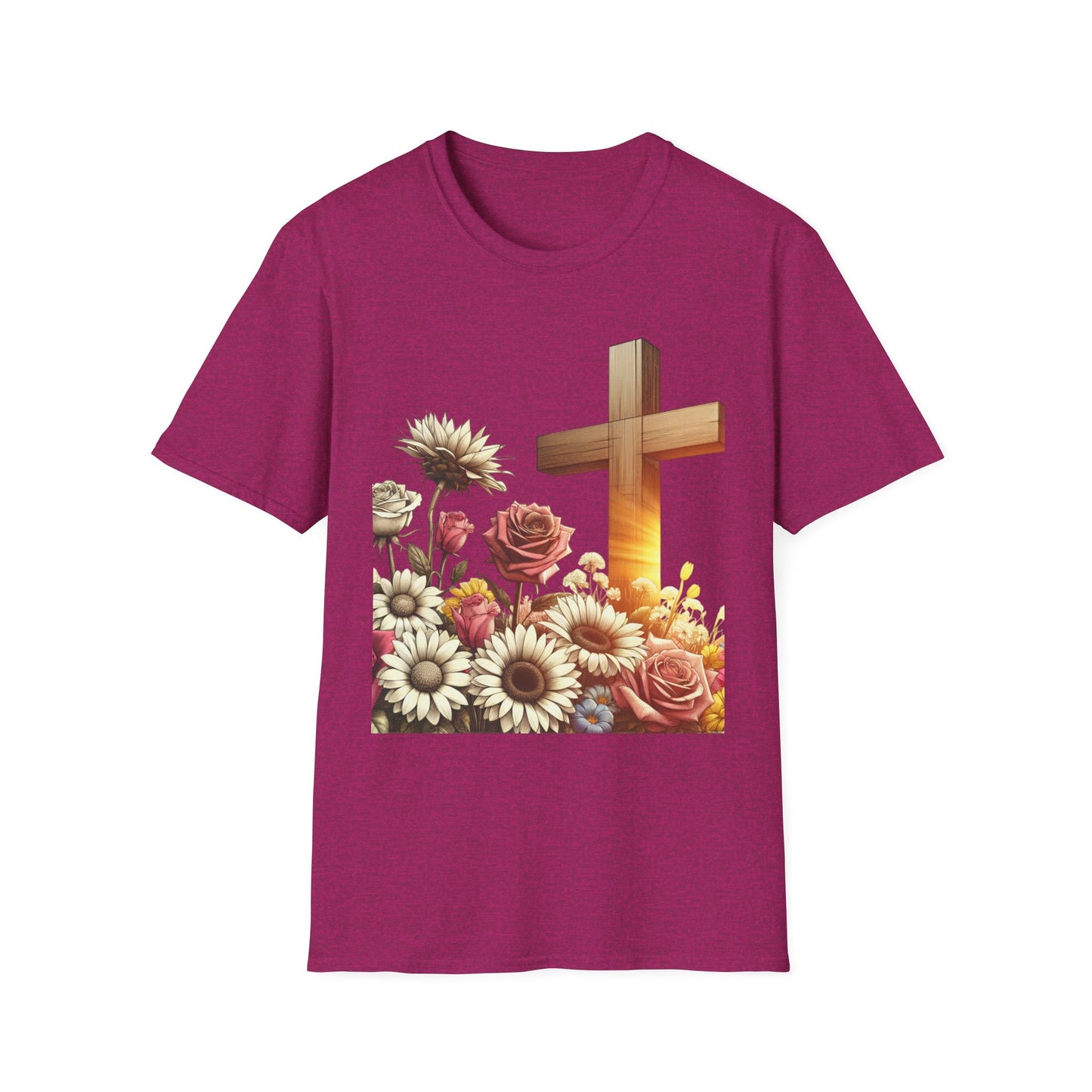 Faith Floral Unisex T-Shirt - Inspirational Gift, Religious Apparel, Spring Fashion, Graphic Tee, Church Outing