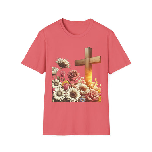 Faith Floral Unisex T-Shirt - Inspirational Gift, Religious Apparel, Spring Fashion, Graphic Tee, Church Outing