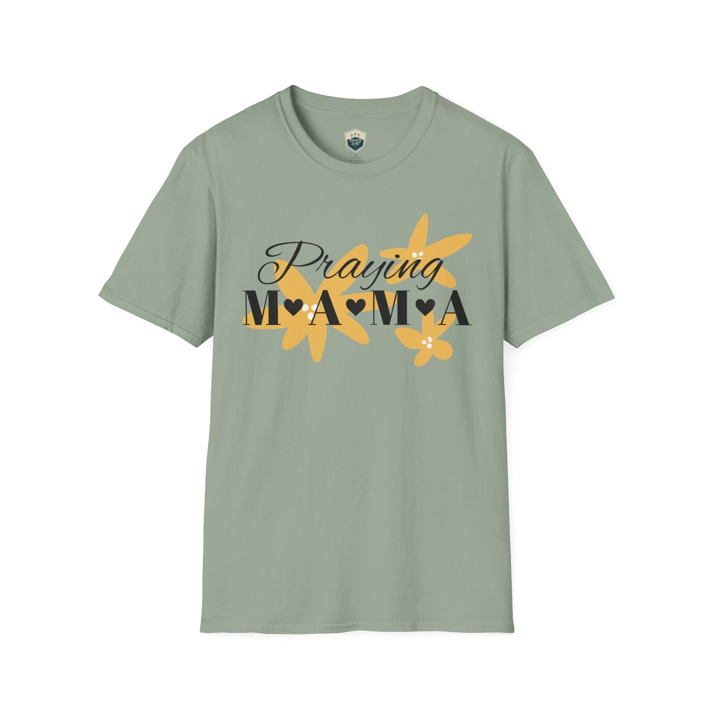 Praying Mama Unisex Softstyle T-Shirt | Comfortable Everyday Wear, Gifts for Moms, Mother's Day, Spiritual Apparel, Family Celebrations