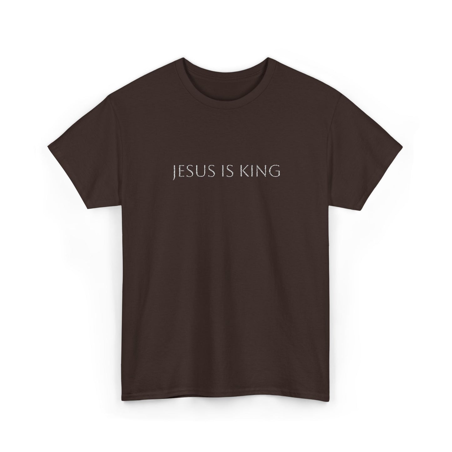 Embroidered Jesus is King Unisex Cotton Tee, Inspirational T-Shirt, Christian Gift, Faith-Based Apparel, Casual Wear, Religious Statement Top