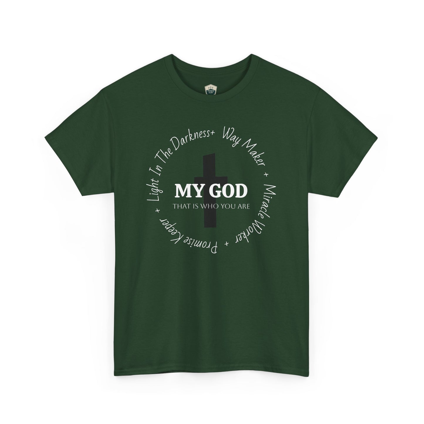 My God Unisex Heavy Cotton Tee, Casual Graphic Shirt, Gift for Spiritual Seekers, Everyday Wear, Inspirational T-Shirt
