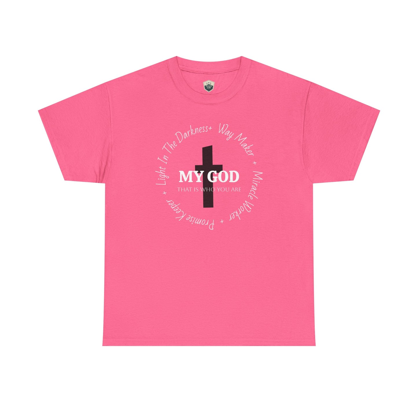 My God Unisex Heavy Cotton Tee, Casual Graphic Shirt, Gift for Spiritual Seekers, Everyday Wear, Inspirational T-Shirt