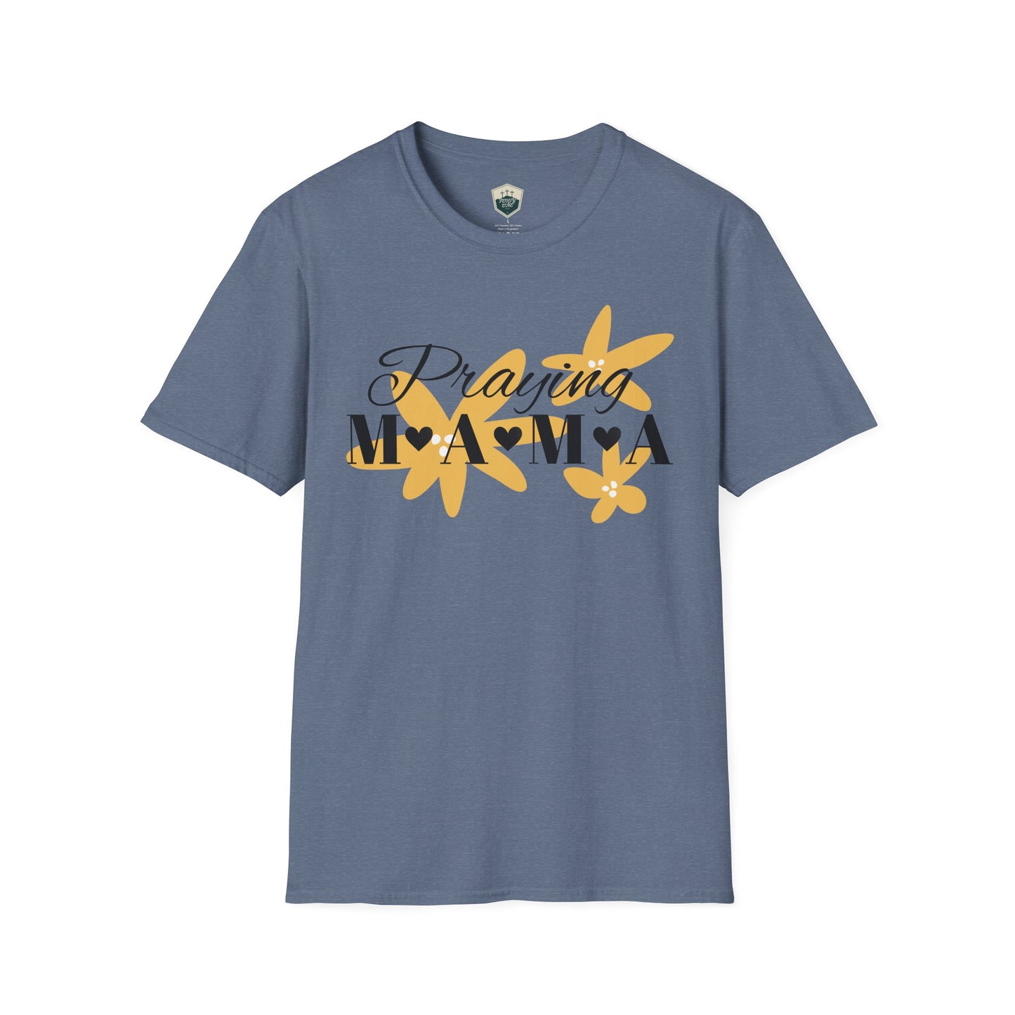 Praying Mama Unisex Softstyle T-Shirt | Comfortable Everyday Wear, Gifts for Moms, Mother's Day, Spiritual Apparel, Family Celebrations