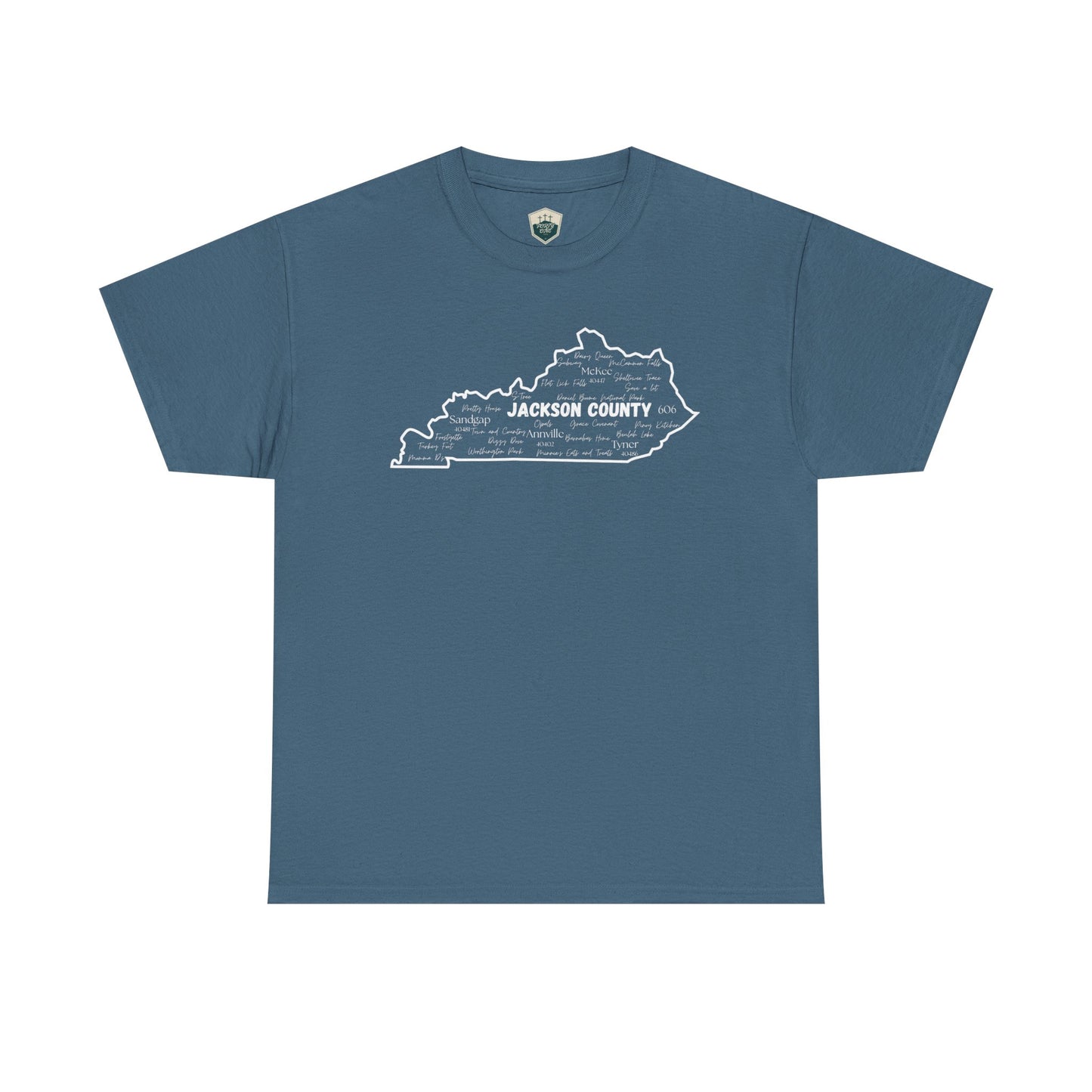 Jackson County Unisex Heavy Cotton Tee - Casual Wear, State Pride, Gift for Him/Her, Travel Souvenir, Kentucky apparel