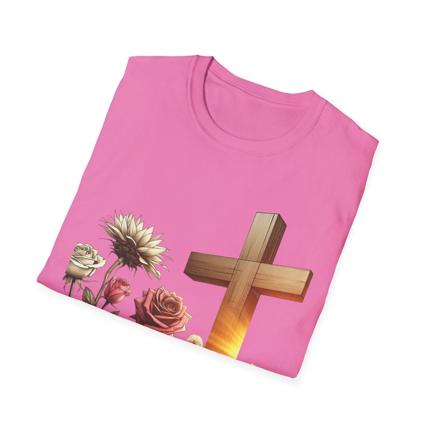 Faith Floral Unisex T-Shirt - Inspirational Gift, Religious Apparel, Spring Fashion, Graphic Tee, Church Outing