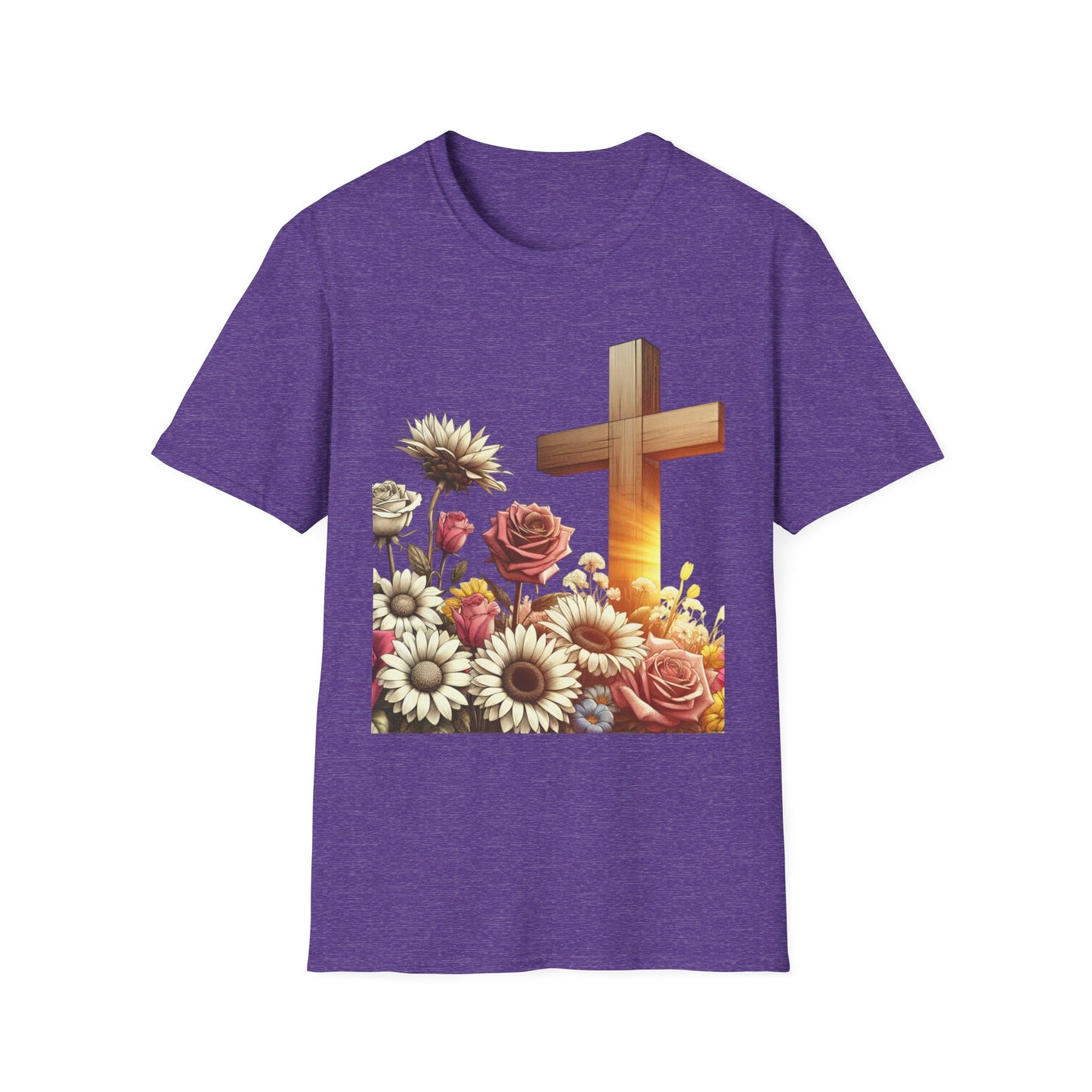 Faith Floral Unisex T-Shirt - Inspirational Gift, Religious Apparel, Spring Fashion, Graphic Tee, Church Outing