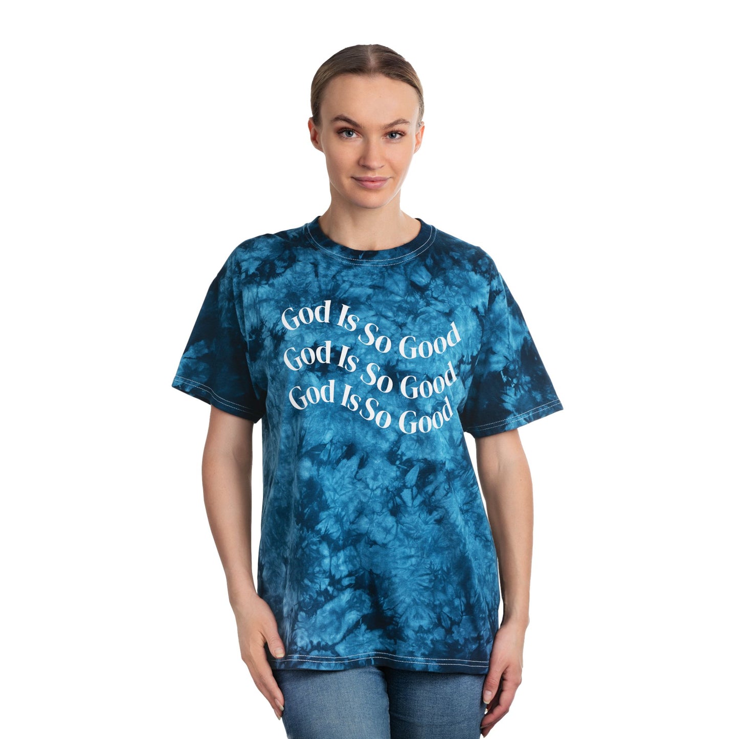 God Is So Good Tie-Dye Tee, Spiritual Shirt, Summer Fashion, Faith-Based Gift, Casual Wear, Inspirational Outfit