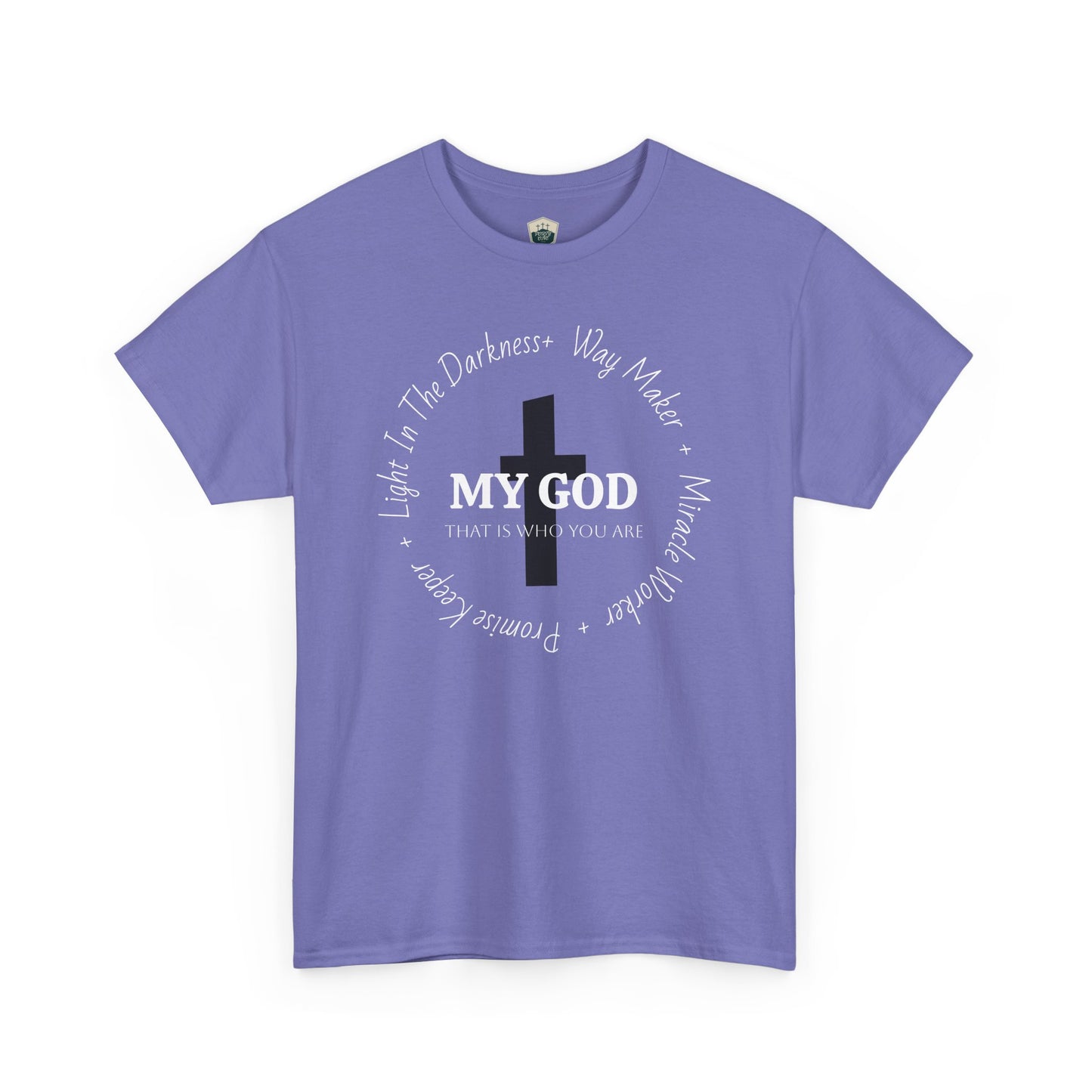My God Unisex Heavy Cotton Tee, Casual Graphic Shirt, Gift for Spiritual Seekers, Everyday Wear, Inspirational T-Shirt