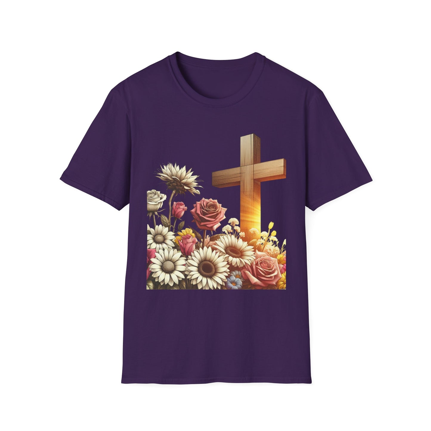 Faith Floral Unisex T-Shirt - Inspirational Gift, Religious Apparel, Spring Fashion, Graphic Tee, Church Outing
