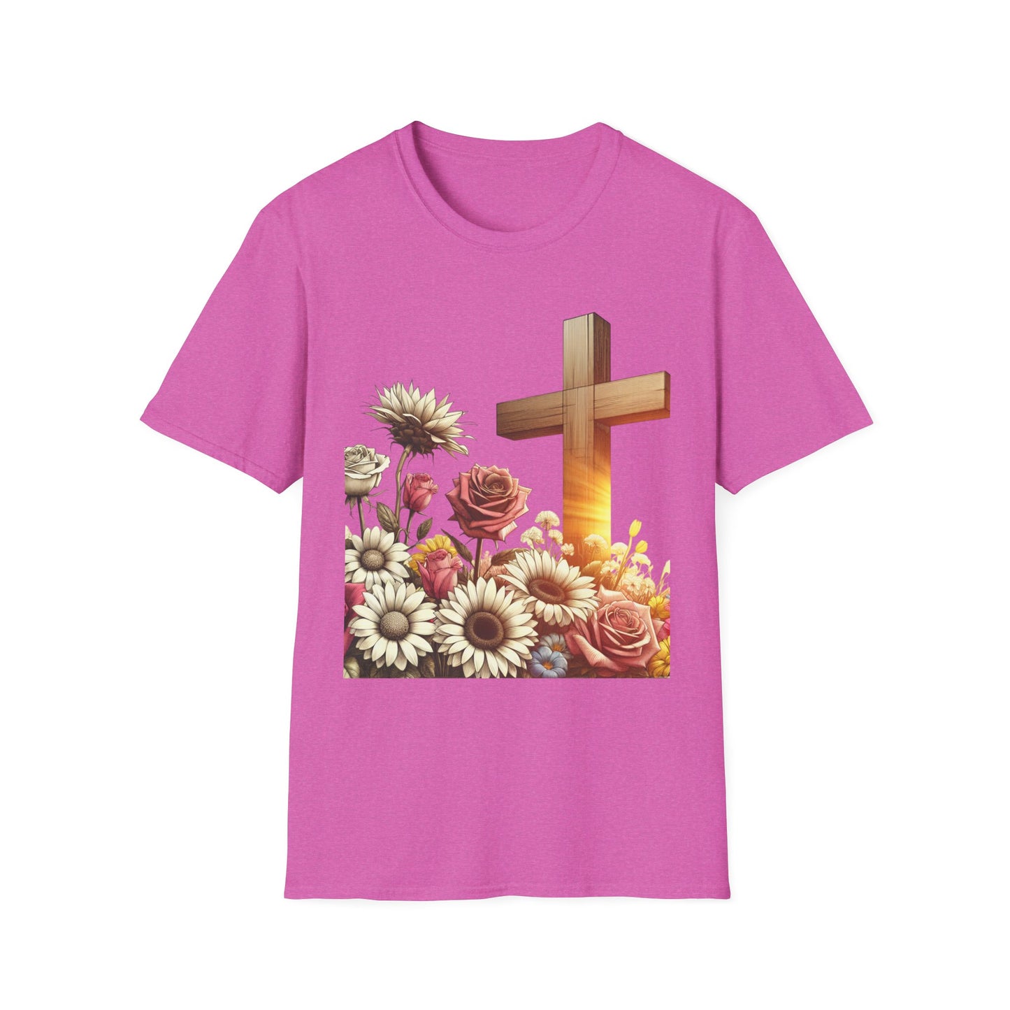 Faith Floral Unisex T-Shirt - Inspirational Gift, Religious Apparel, Spring Fashion, Graphic Tee, Church Outing