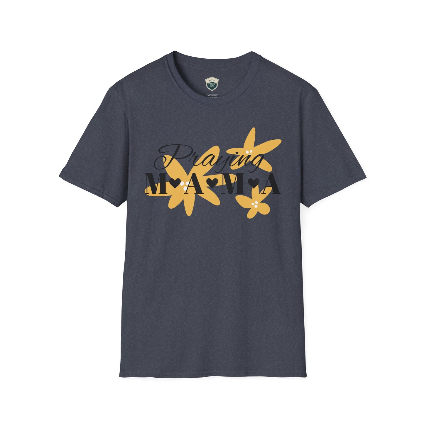Praying Mama Unisex Softstyle T-Shirt | Comfortable Everyday Wear, Gifts for Moms, Mother's Day, Spiritual Apparel, Family Celebrations