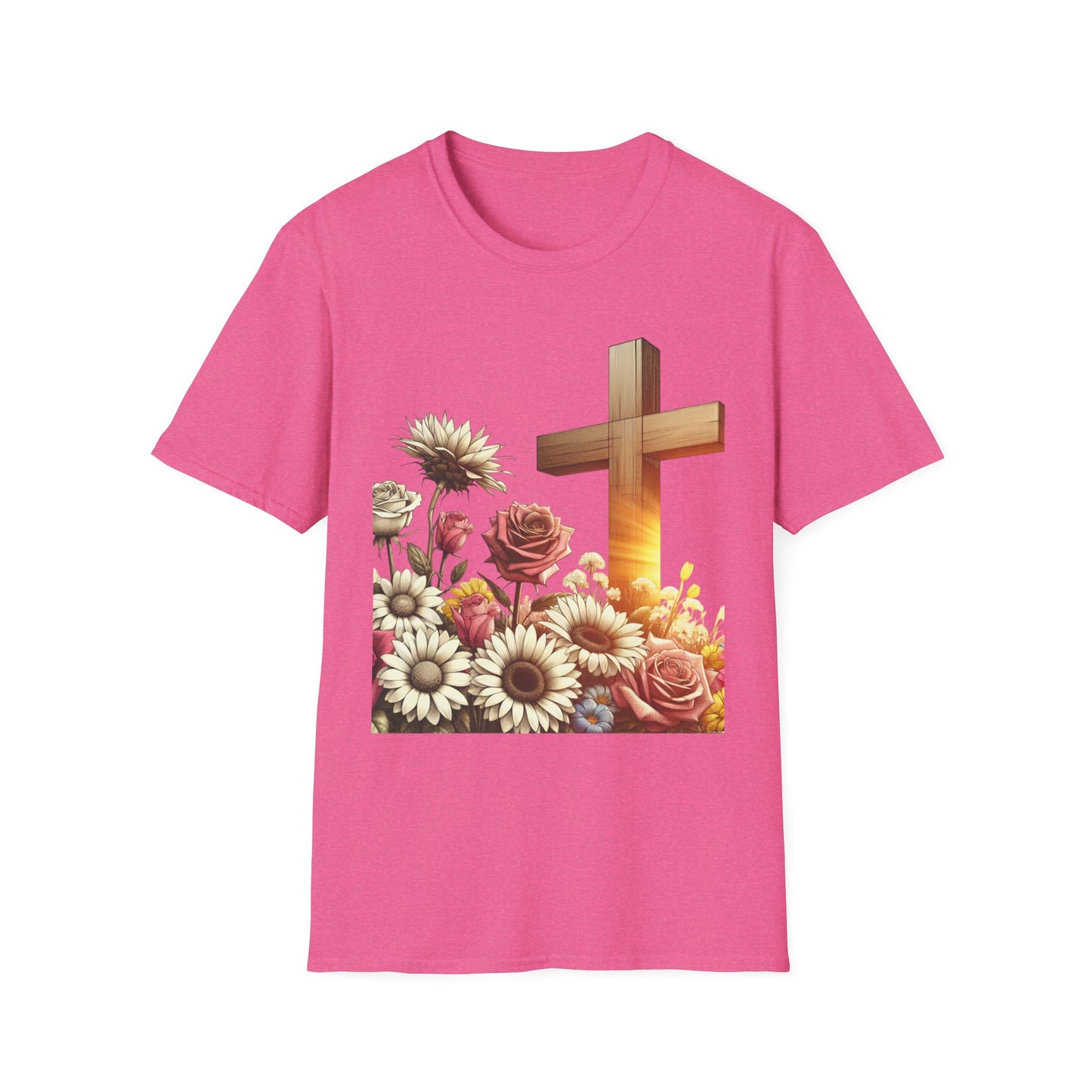 Faith Floral Unisex T-Shirt - Inspirational Gift, Religious Apparel, Spring Fashion, Graphic Tee, Church Outing