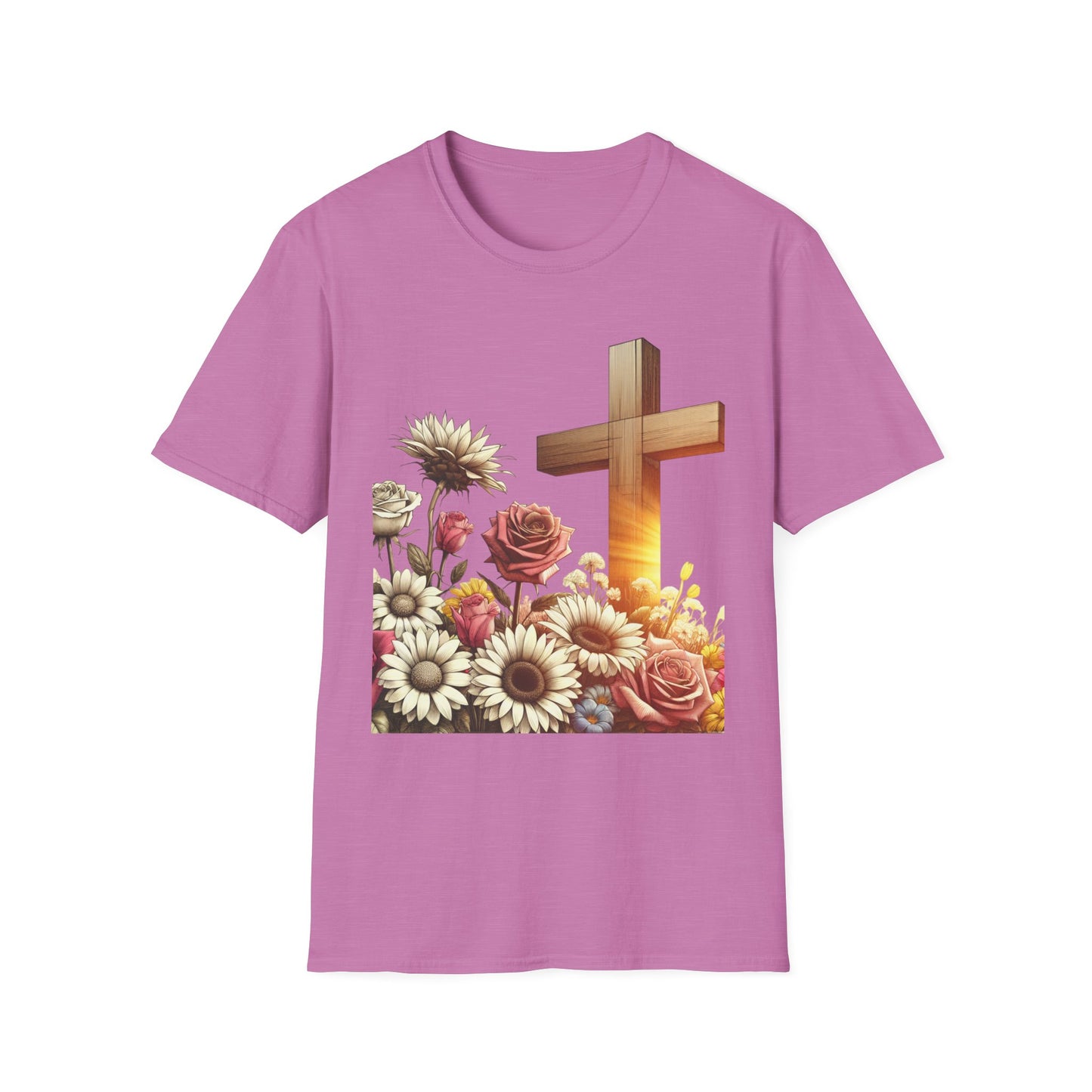 Faith Floral Unisex T-Shirt - Inspirational Gift, Religious Apparel, Spring Fashion, Graphic Tee, Church Outing