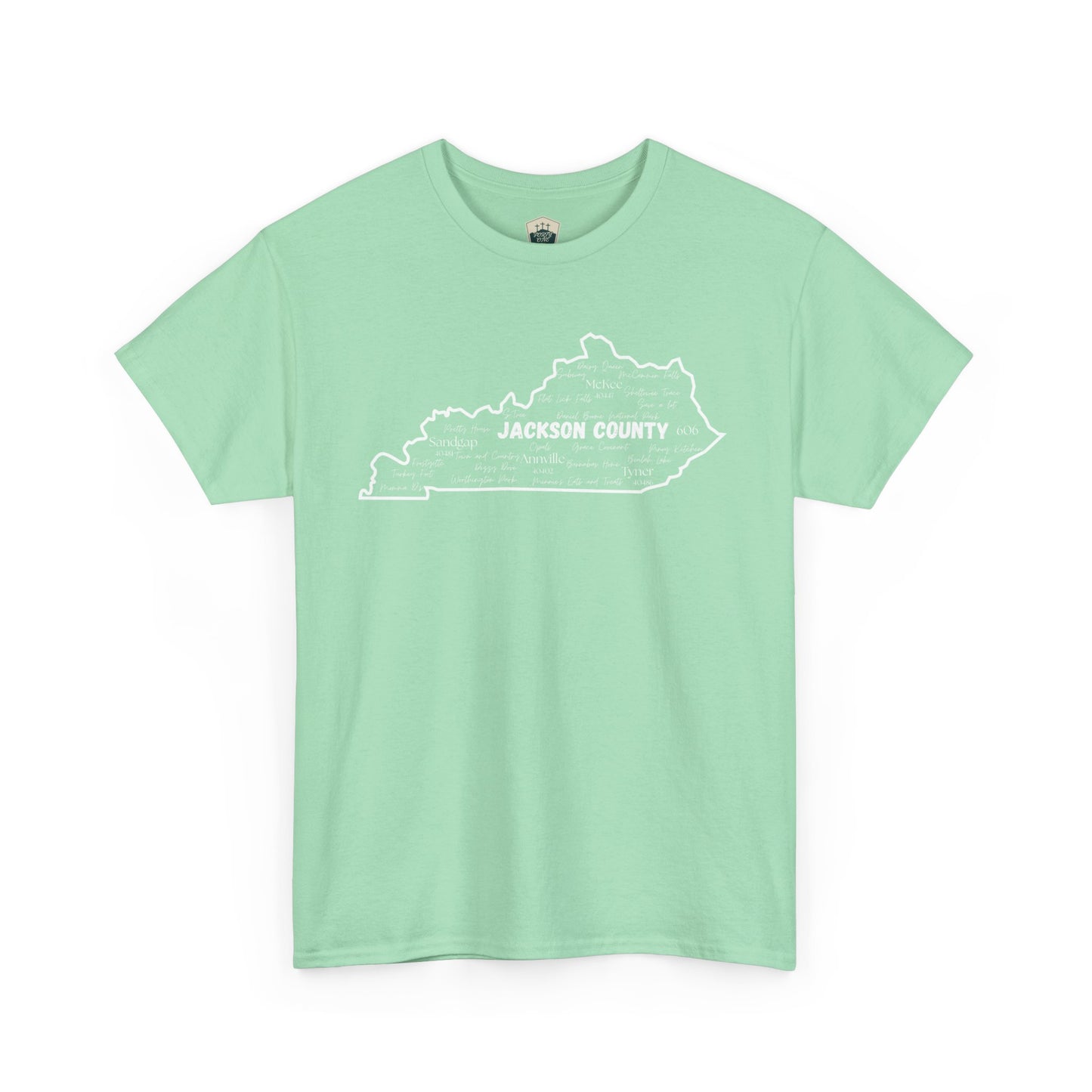 Jackson County Unisex Heavy Cotton Tee - Casual Wear, State Pride, Gift for Him/Her, Travel Souvenir, Kentucky apparel