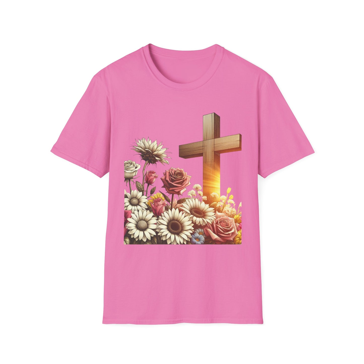 Faith Floral Unisex T-Shirt - Inspirational Gift, Religious Apparel, Spring Fashion, Graphic Tee, Church Outing
