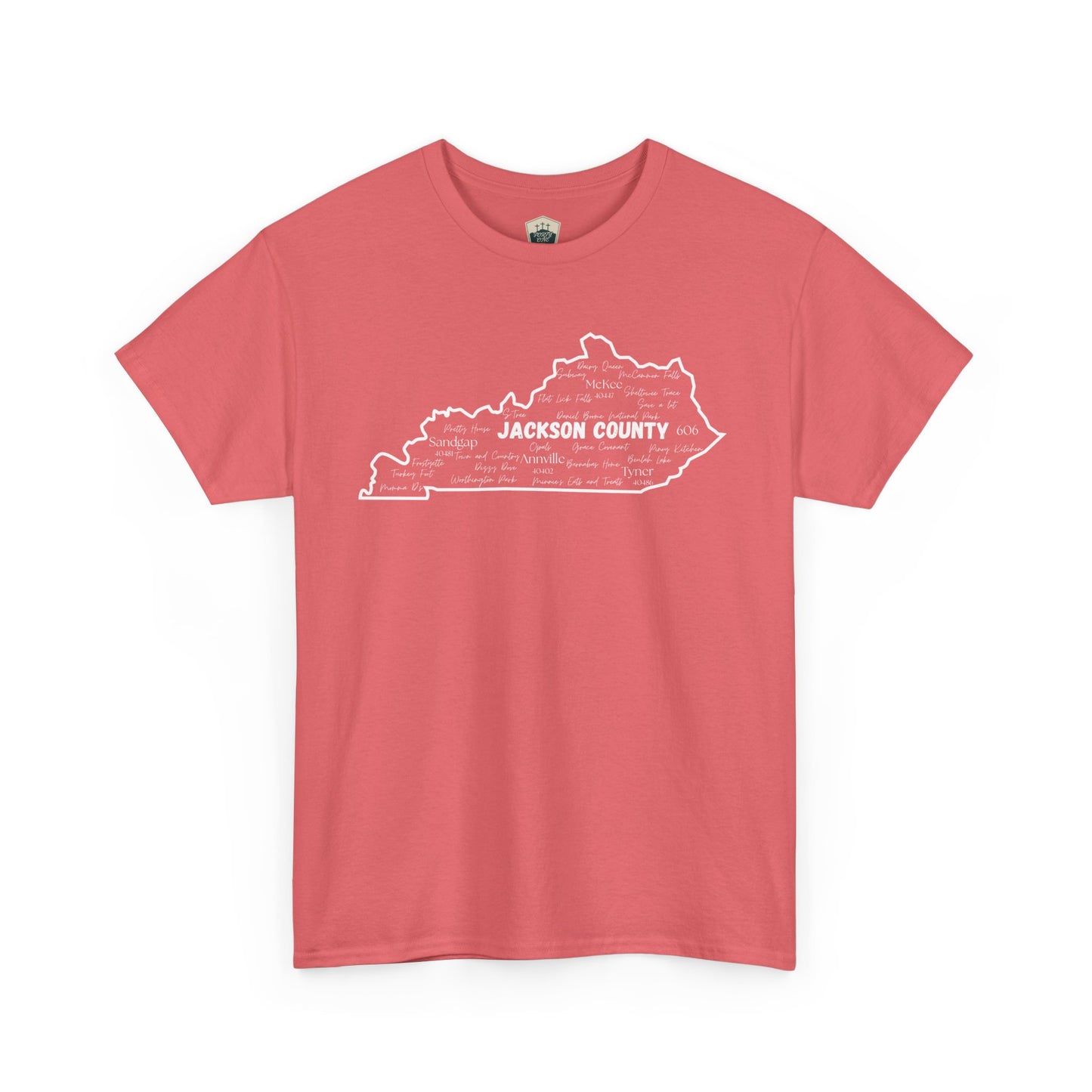 Jackson County Unisex Heavy Cotton Tee - Casual Wear, State Pride, Gift for Him/Her, Travel Souvenir, Kentucky apparel