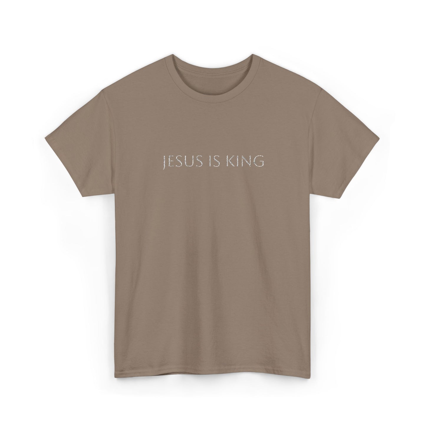 Embroidered Jesus is King Unisex Cotton Tee, Inspirational T-Shirt, Christian Gift, Faith-Based Apparel, Casual Wear, Religious Statement Top