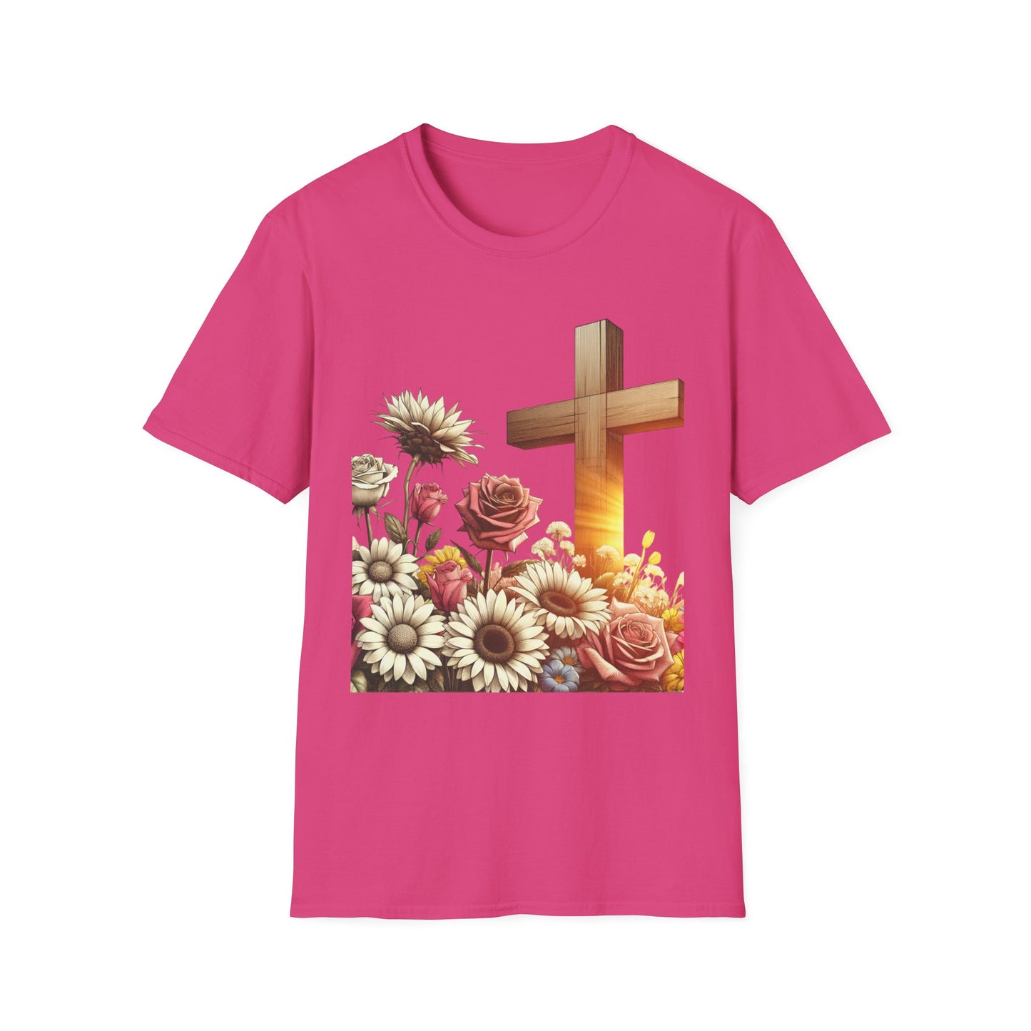 Faith Floral Unisex T-Shirt - Inspirational Gift, Religious Apparel, Spring Fashion, Graphic Tee, Church Outing