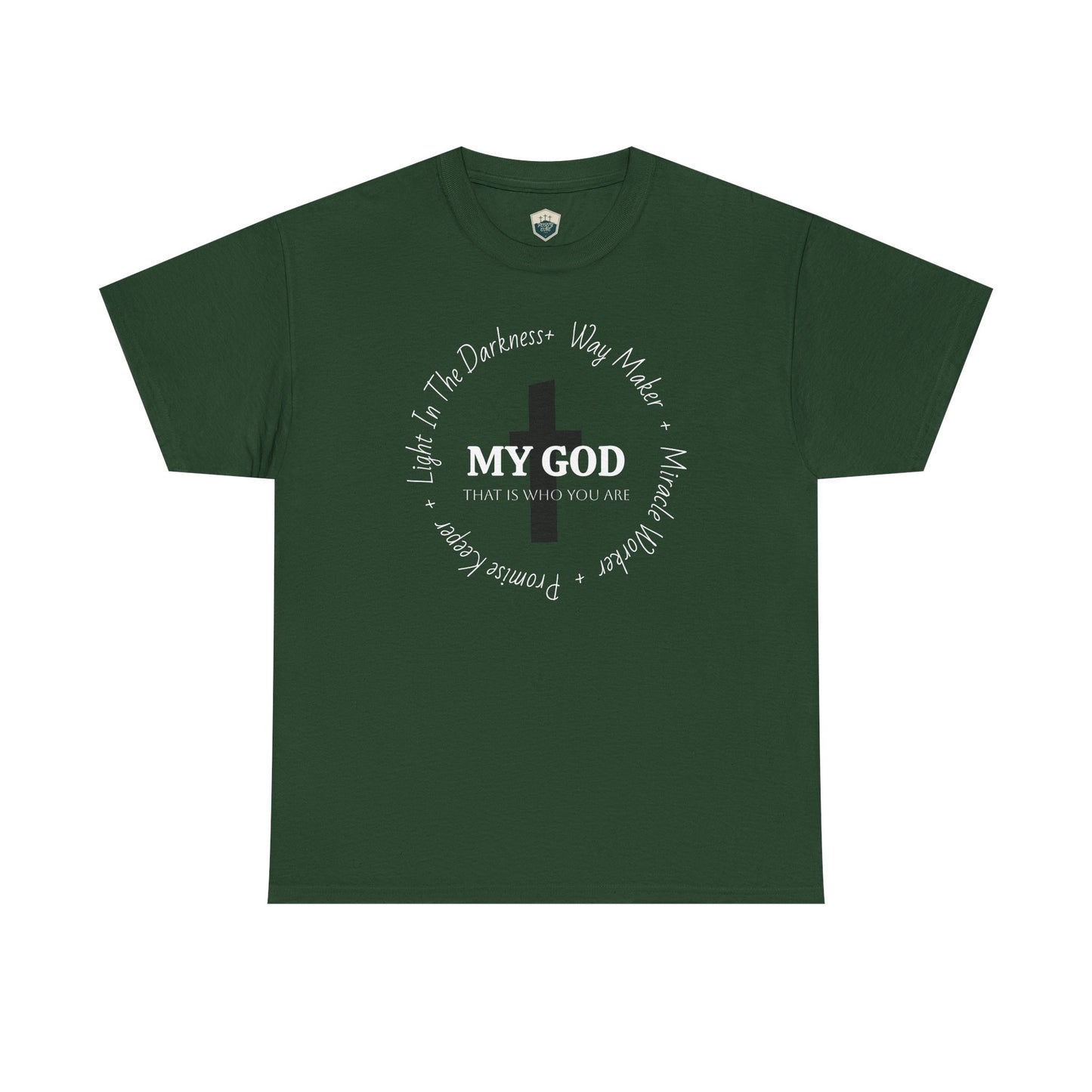 My God Unisex Heavy Cotton Tee, Casual Graphic Shirt, Gift for Spiritual Seekers, Everyday Wear, Inspirational T-Shirt