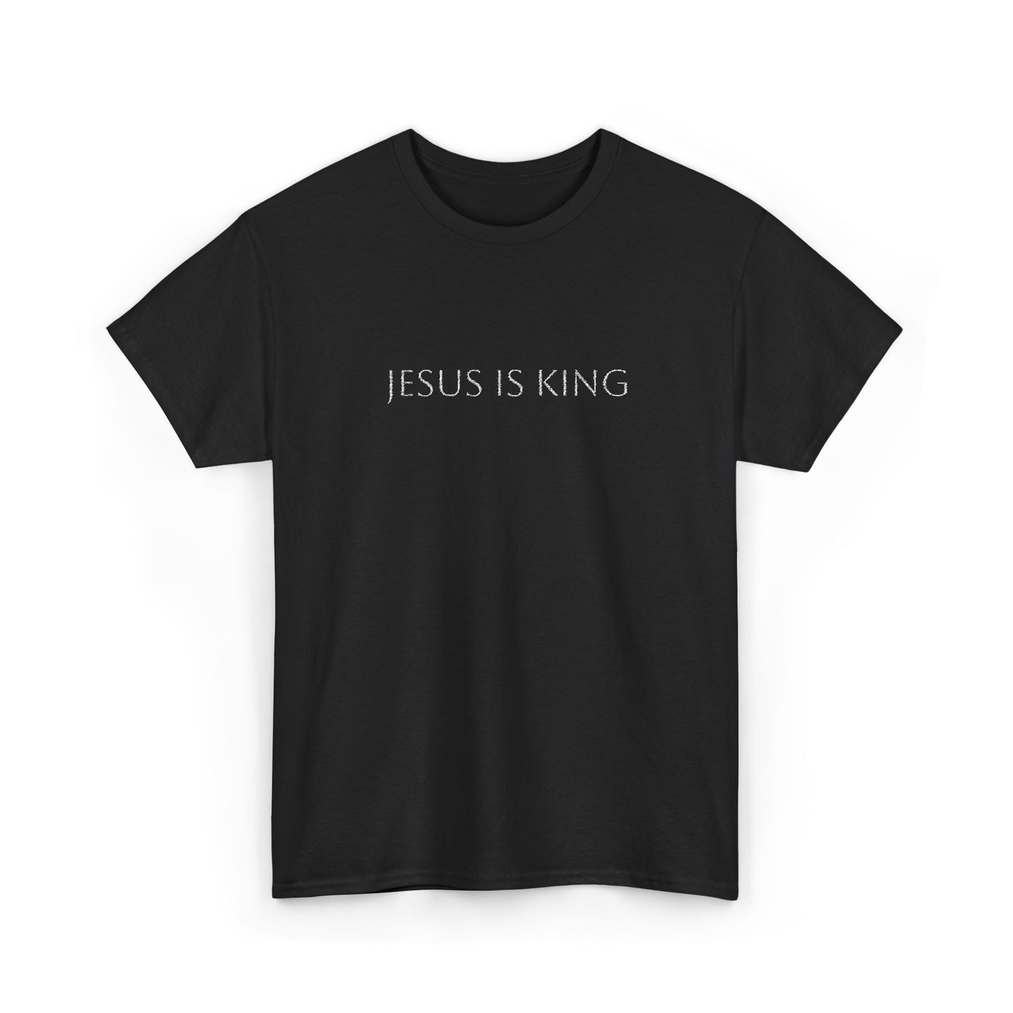 Embroidered Jesus is King Unisex Cotton Tee, Inspirational T-Shirt, Christian Gift, Faith-Based Apparel, Casual Wear, Religious Statement Top