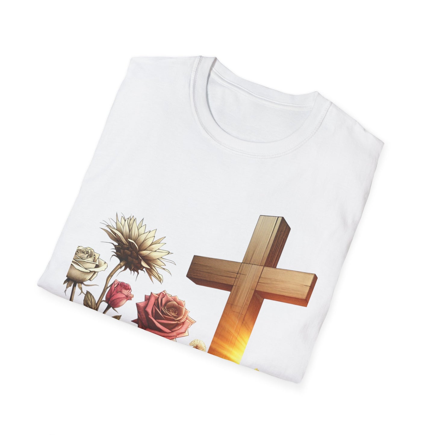 Faith Floral Unisex T-Shirt - Inspirational Gift, Religious Apparel, Spring Fashion, Graphic Tee, Church Outing
