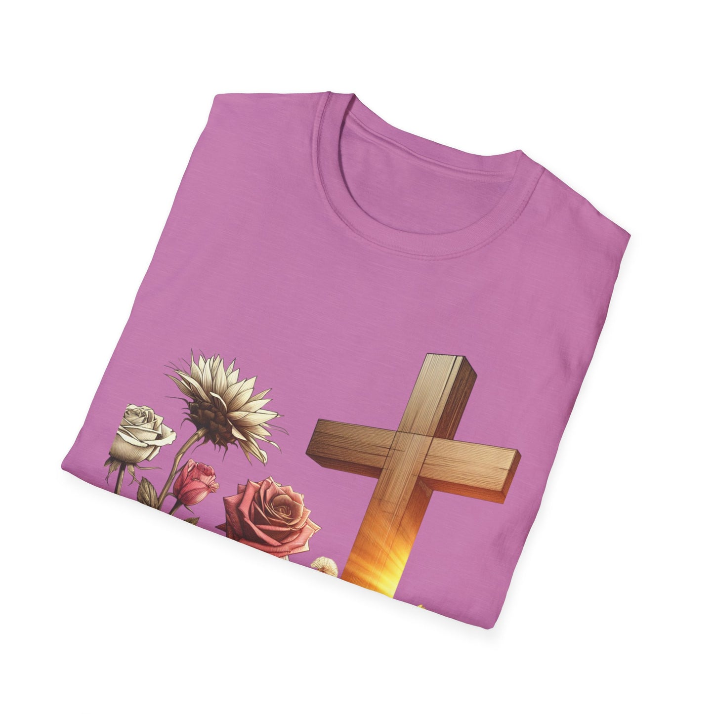 Faith Floral Unisex T-Shirt - Inspirational Gift, Religious Apparel, Spring Fashion, Graphic Tee, Church Outing