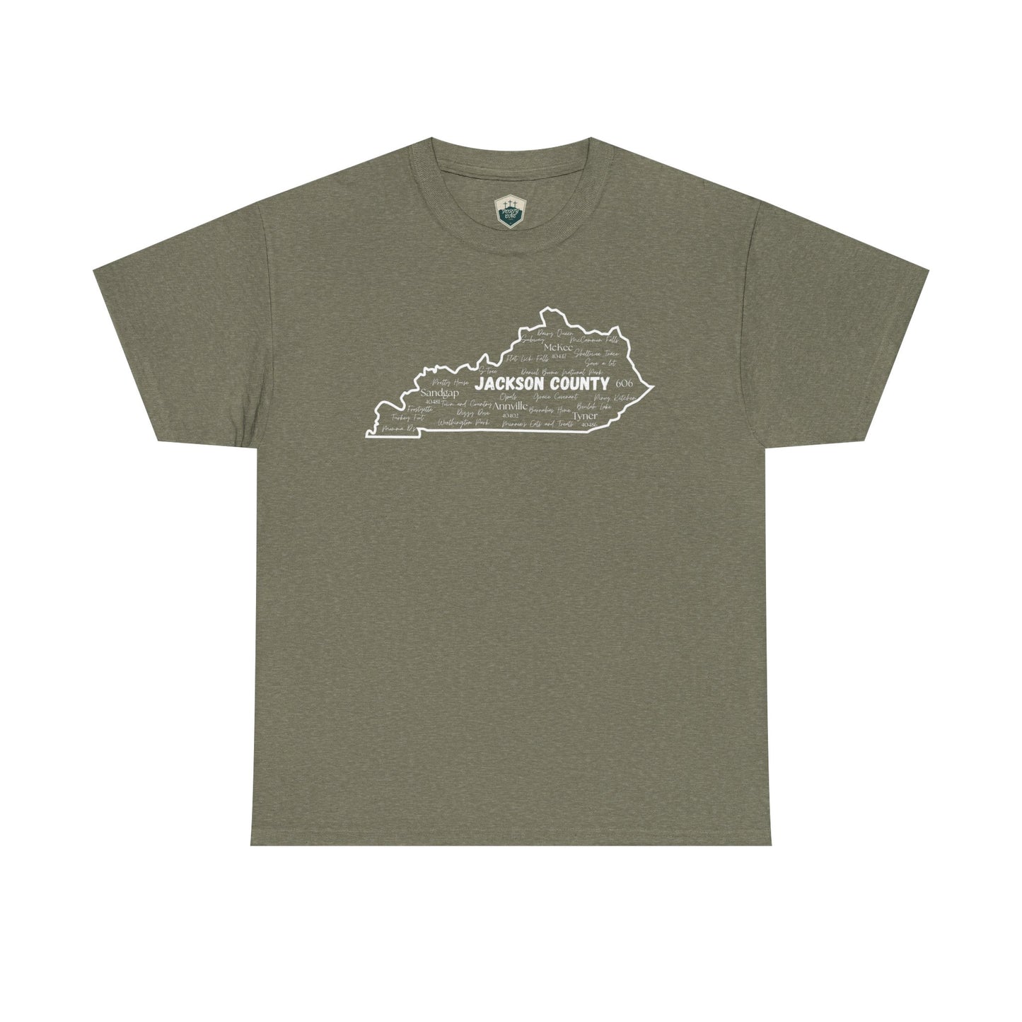 Jackson County Unisex Heavy Cotton Tee - Casual Wear, State Pride, Gift for Him/Her, Travel Souvenir, Kentucky apparel