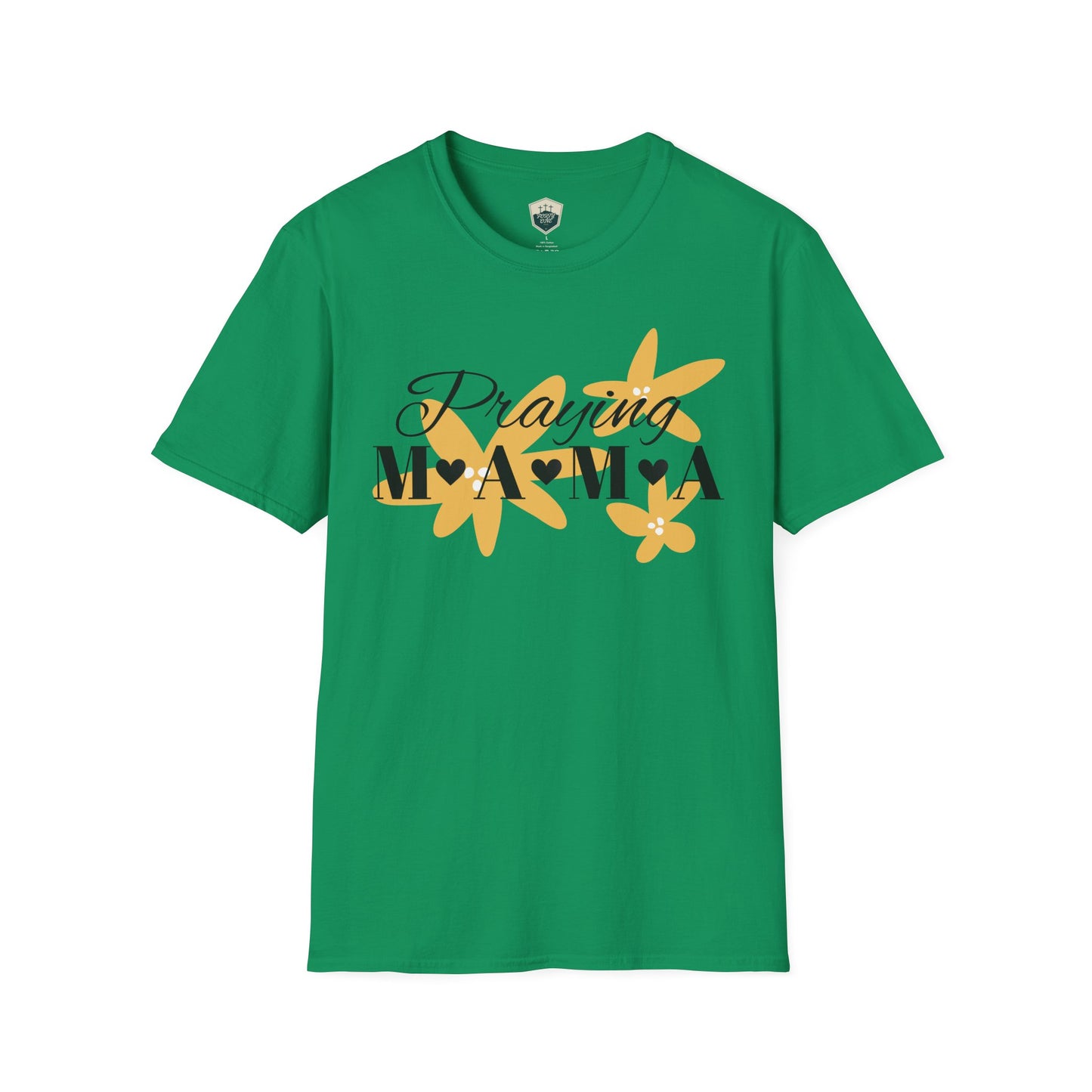 Praying Mama Unisex Softstyle T-Shirt | Comfortable Everyday Wear, Gifts for Moms, Mother's Day, Spiritual Apparel, Family Celebrations
