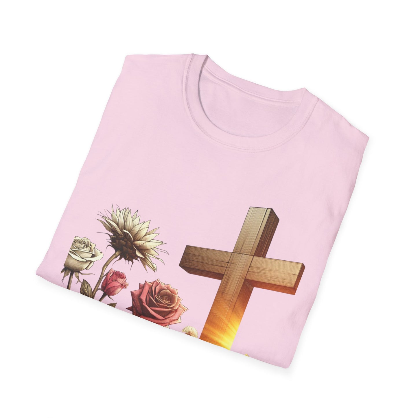 Faith Floral Unisex T-Shirt - Inspirational Gift, Religious Apparel, Spring Fashion, Graphic Tee, Church Outing