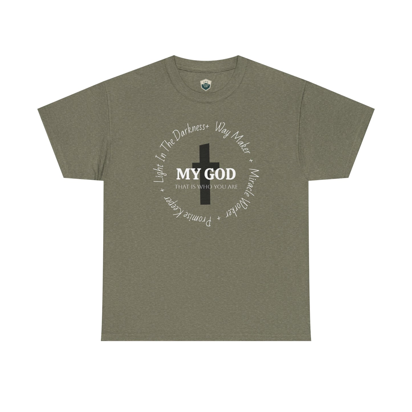 My God Unisex Heavy Cotton Tee, Casual Graphic Shirt, Gift for Spiritual Seekers, Everyday Wear, Inspirational T-Shirt