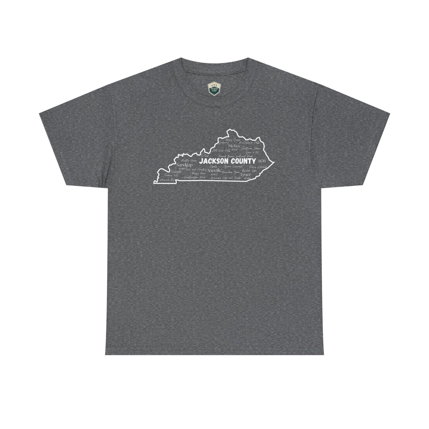 Jackson County Unisex Heavy Cotton Tee - Casual Wear, State Pride, Gift for Him/Her, Travel Souvenir, Kentucky apparel