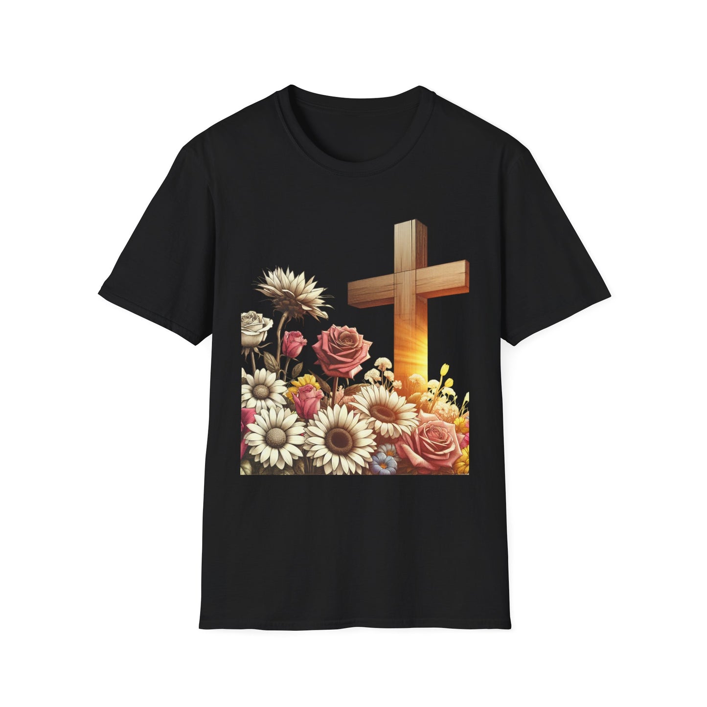 Faith Floral Unisex T-Shirt - Inspirational Gift, Religious Apparel, Spring Fashion, Graphic Tee, Church Outing