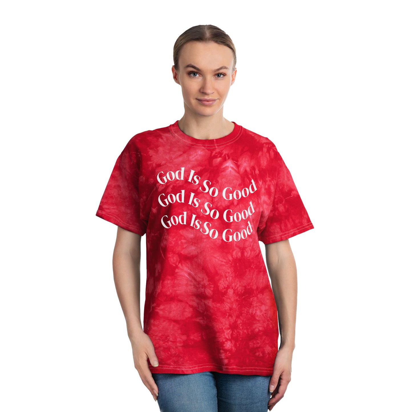 God Is So Good Tie-Dye Tee, Spiritual Shirt, Summer Fashion, Faith-Based Gift, Casual Wear, Inspirational Outfit