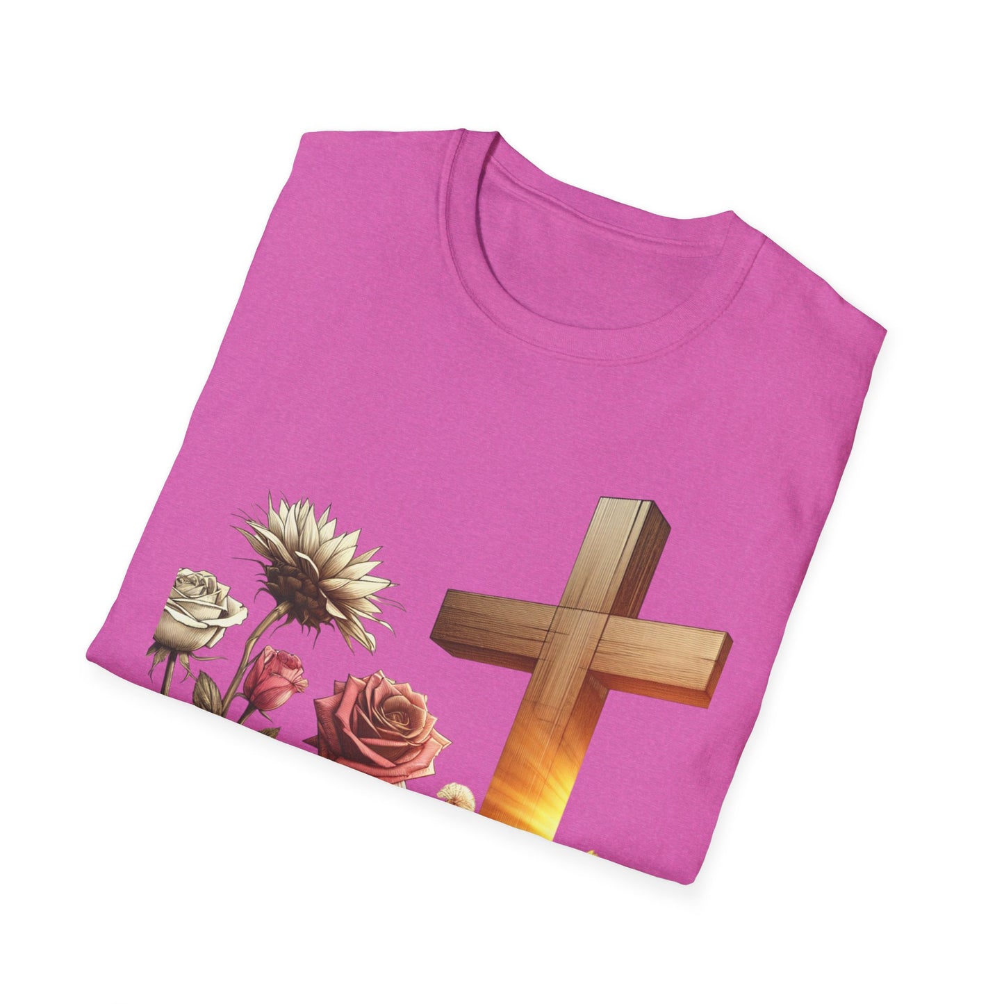 Faith Floral Unisex T-Shirt - Inspirational Gift, Religious Apparel, Spring Fashion, Graphic Tee, Church Outing